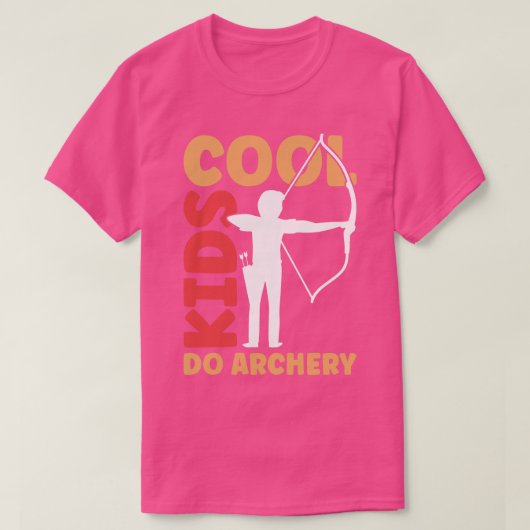 子供カッコいいがアーチェリー弓射手をする Tシャツ (デザイン正面)