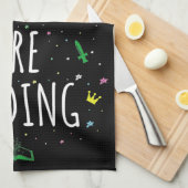 子供カッコいいはみんな読私だ キッチンタオル (四つ折り)