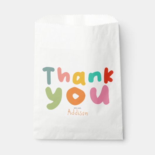 子供カラフルたち誕生日ありがとう フェイバーバッグ (正面)