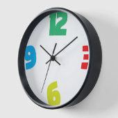子供カラフルの壁時計の番号はっきりした付き 壁時計 (傾斜)