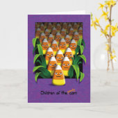 子供キャンデートウモロコシハロウィン カード (黄色い花)