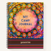 子供キャンプのジャーナル カラフル オーダーメイド 楽しい ノートブック (正面)