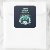 子供クールのゲームのレベルを5歳の誕生日まで スクエアシール (バッグ)