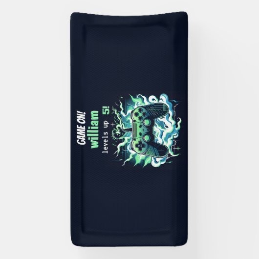 子供クールのゲームのレベルを5歳の誕生日まで 横断幕 (縦)