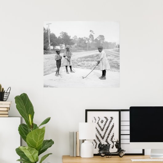 子供ゴルフ, 1905 ポスター (ホームオフィス)