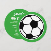 子供サッカー 誕生日パーティーの招待状 招待状 (正面/裏面)