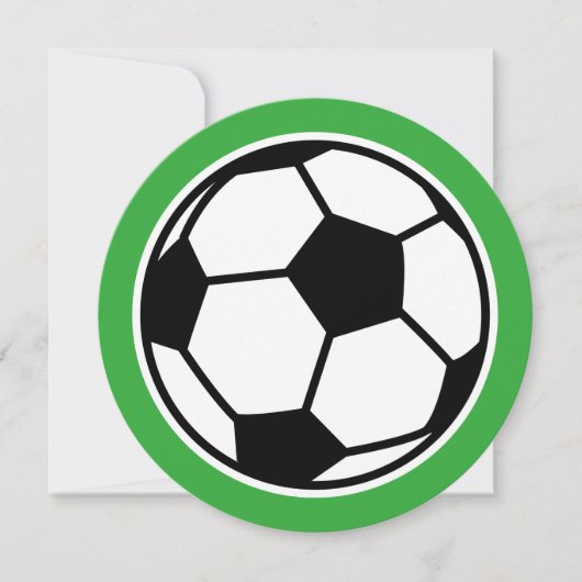 子供サッカー 誕生日パーティーの招待状 招待状 (正面)