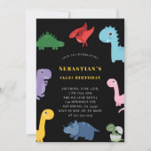 子供シンプルカラフルの誕生日 招待状 (正面)