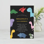 子供シンプルカラフルの誕生日 招待状 (スタンド正面)