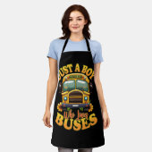 子供スクールバスドライバーの衣装ちょうど愛する少年 エプロン (着用した状態)