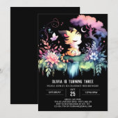 子供デジタルタイガー誕生日 招待状 (正面/裏面)