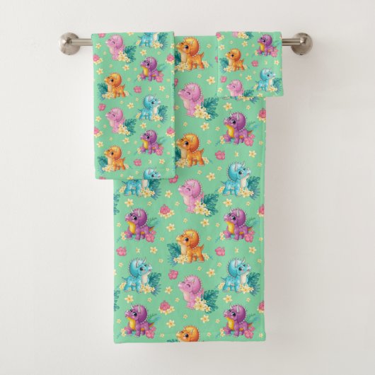 子供トリケラトプス恐竜 バスタオルセット (インサイチュ)