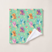 子供トリケラトプス恐竜 バスタオルセット (ウォッシュタオル)