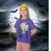 子供ハロウィーントップウィッチブラックキャットキッズ Tシャツ