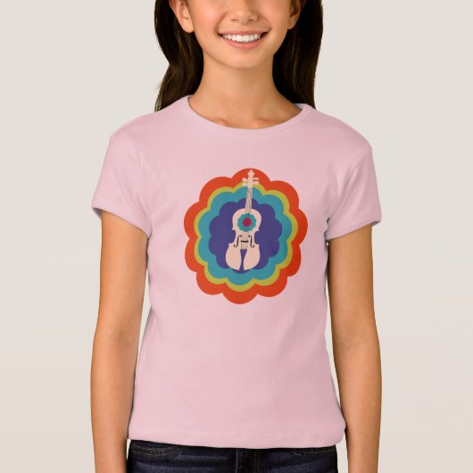 子供バイオリンの破烈のためのバイオリンのTシャツ Tシャツ (正面)