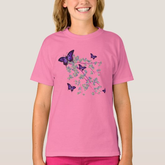 子供バタフライTシャツ Tシャツ (正面)