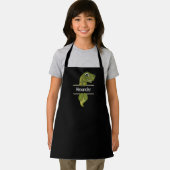 子供パーソナライズされたが恐竜の男の子を名前 エプロン (インサイチュ)