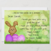 子供パーソナライズされたにイースターバニーかわいいおもしろい大 シーズンカード (正面)