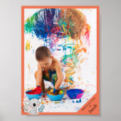 子供パーソナライズされたのアートワーク ポスター (正面)