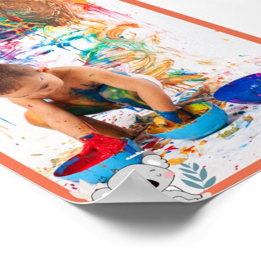 子供パーソナライズされたのアートワーク ポスター (角)