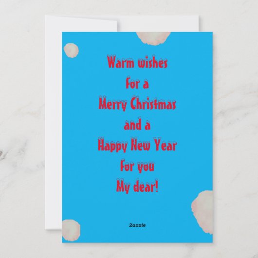 子供パーソナライズされたのクリスマスグリーティングカード シーズンカード (裏面)