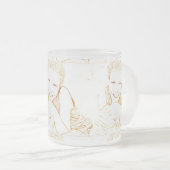 子供パーソナライズされたの写真とコーヒーマグ フロストグラスマグカップ (正面右)