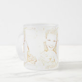 子供パーソナライズされたの写真とコーヒーマグ フロストグラスマグカップ (正面左)