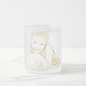 子供パーソナライズされたの写真とコーヒーマグ フロストグラスマグカップ (中央)