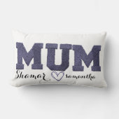 子供パーソナライズされたの名前の刺繍された母の日 ランバークッション (正面)