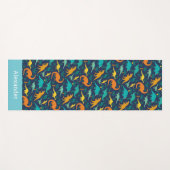 子供パーソナライズされたの恐竜パターン ヨガマット (正面(横))