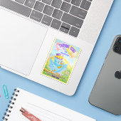 子供パーソナライズされたの誕生日ありがとうステッカー シール (ノートパソコンとiPhone)