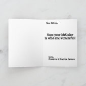 子供パーソナライズされたの誕生日カードヘッジホッグ カード (内部)