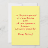 子供パーソナライズされたの誕生日グリーティングカード サンキューカード (裏面)