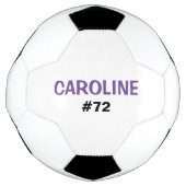 子供パーソナライズされた名とジャージー番号 サッカーボール (正面)