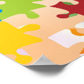 子供パーソナライズされた名のカッコいいパズル ポスター (角)