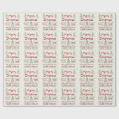 子供パーソナライズされた名の折り返し紙 ラッピングペーパー (フラット)