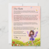 子供パーソナライズされた妖精の悲嘆の手紙 招待状 (正面)