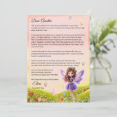 子供パーソナライズされた妖精の悲嘆の手紙 招待状 (スタンド正面)