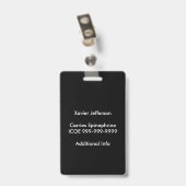 子供パーソナライズなピーナツナットのアレルギーの緊急事態 バッジ (クリップ付き裏面)