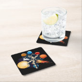 子供パーティーコースター： GeronimoH スクエアペーパーコースター (インサイチュ)