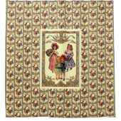 子供ビクトリアンヴィンテージアート シャワーカーテン (正面)