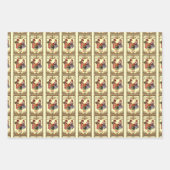 子供ビクトリアンヴィンテージアート ラッピングペーパーシート (正面)