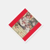 子供ビクトリアンヴィンテージクリスマス紙ナプキンス スタンダードカクテルナプキン (角)