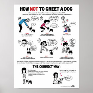 子供フレンドリーな犬(11" x 14")に挨拶しない方法 ポスター