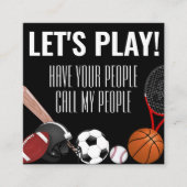 子供プレイデイトスポーツ スクエア名刺 (正面)