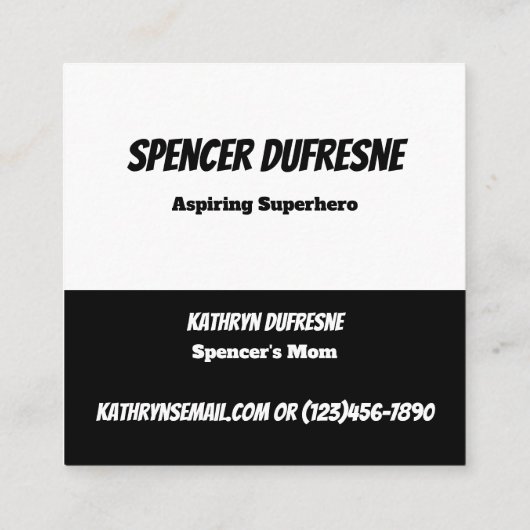 子供プレイデート漫画  スクエア名刺 (裏面)