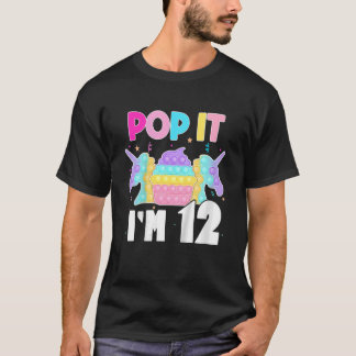 子供ポップ・アートの私は12歳の男の子の女の子12番目の誕生日 Tシャツ