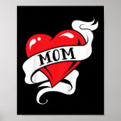 子供ママハートタトゥーのための母の日ラブママ ポスター (正面)