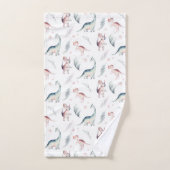 子供モダンの恐竜パターン バスタオルセット (ハンドタオル)