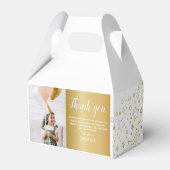 子供モダンの金ゴールド写真ありがとう フェイバーボックス (裏面サイド)